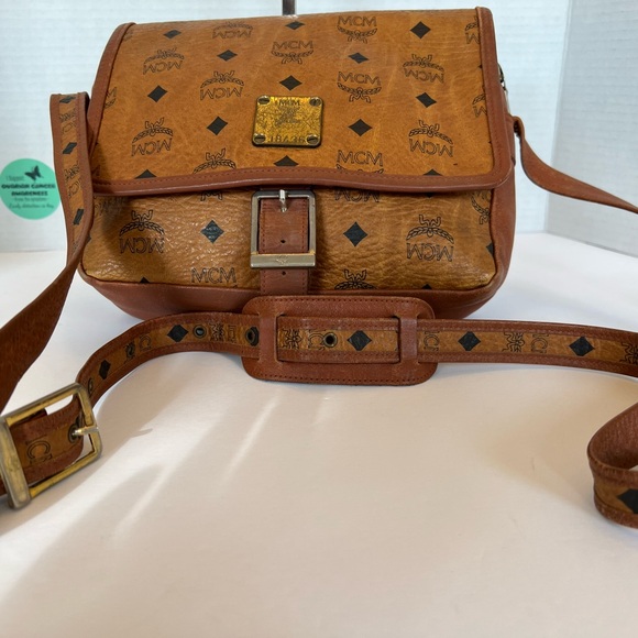 Vintage MCM Visetos Cognac Crossbody - Picture 4 of 10